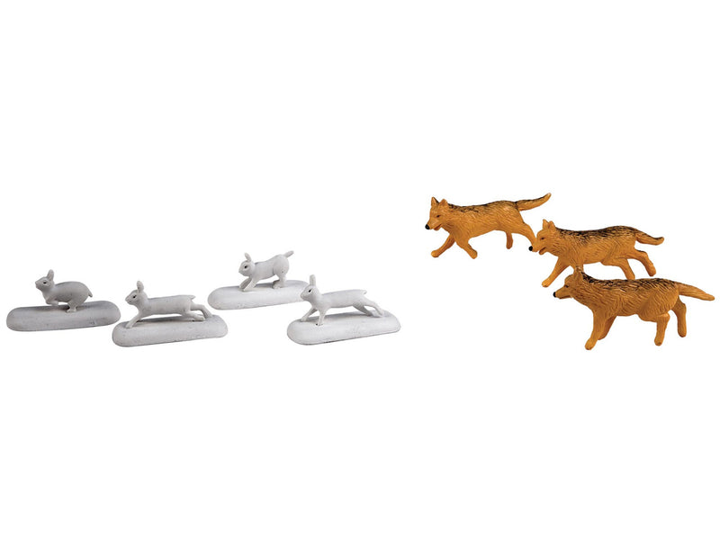 Load image into Gallery viewer, Lionel O Scale The Polar Express Wolves and Rabbit Animal Pack - 24252
