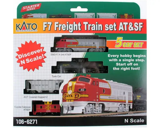 Kato N Scale Santa Fe Diesel Freight Train-Only Set DCC-Ready - 1066271