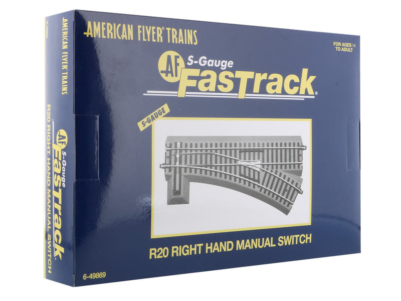 Load image into Gallery viewer, Lionel S Scale AF FasTrack R20 Manual Switch (Right Hand) - 49869
