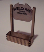 Osborn Models N Scale Welcome Sign 3021