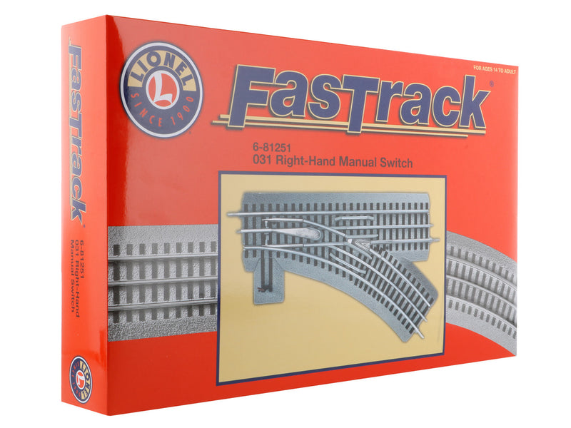 Load image into Gallery viewer, Lionel O Scale FasTrack O31 Manual Switch Right Hand - 81251
