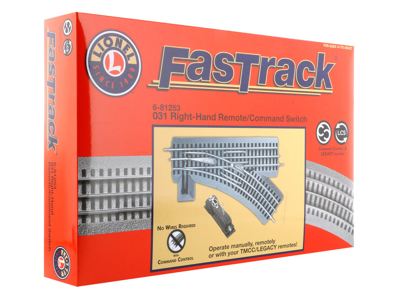 Load image into Gallery viewer, Lionel O Scale FasTrack O31 Remote/Command Switch Right Hand - 81253
