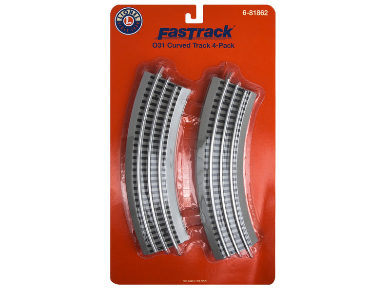 Load image into Gallery viewer, Lionel O Scale FasTrack O31 Curved Track (4) - 81862
