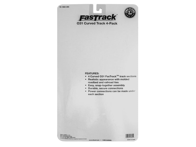 Load image into Gallery viewer, Lionel O Scale FasTrack O31 Curved Track (4) - 81862
