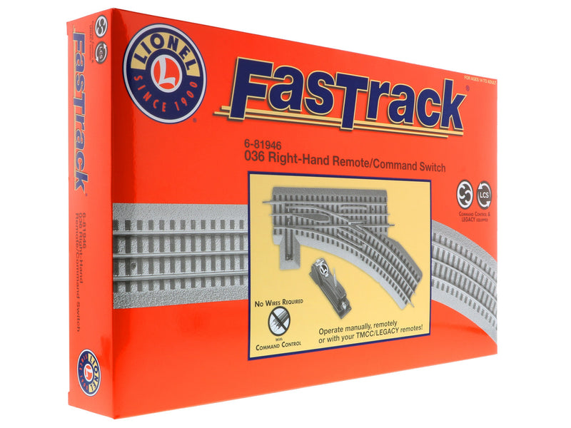 Load image into Gallery viewer, Lionel O Scale FasTrack O36 Remote/Command Switch Right Hand - 81946
