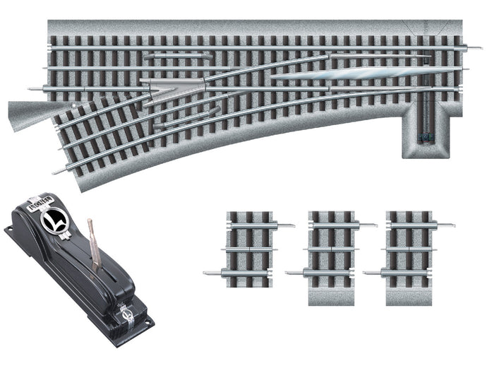 Lionel O Scale FasTrack O60 Remote/Command Control LH Switch - 81951