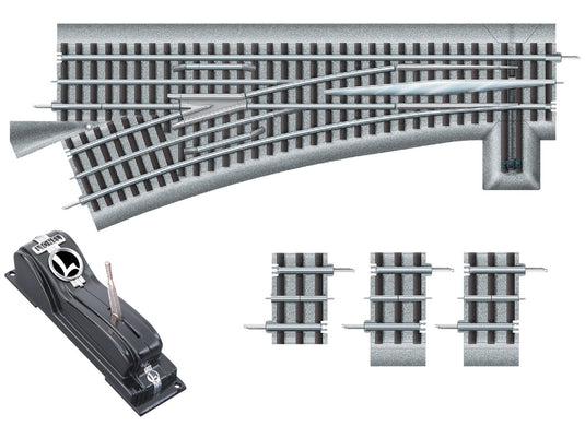 Lionel O Scale FasTrack O60 Remote/Command Control LH Switch - 81951