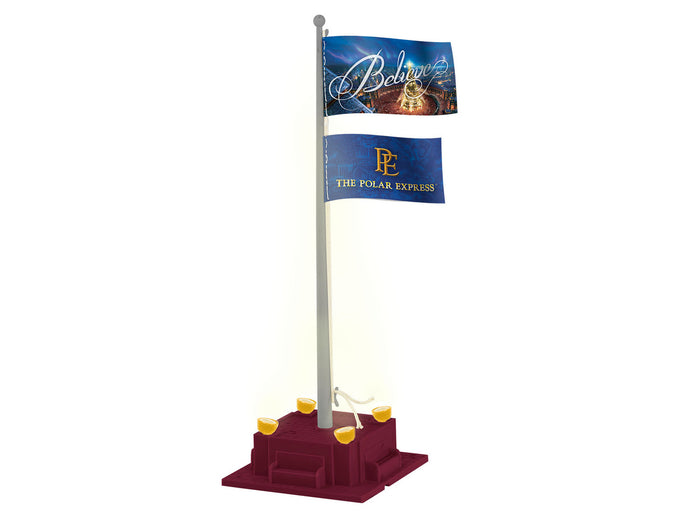 Lionel O Scale Plug-Expand-Play The Polar Express Illuminated Flagpole - 85271