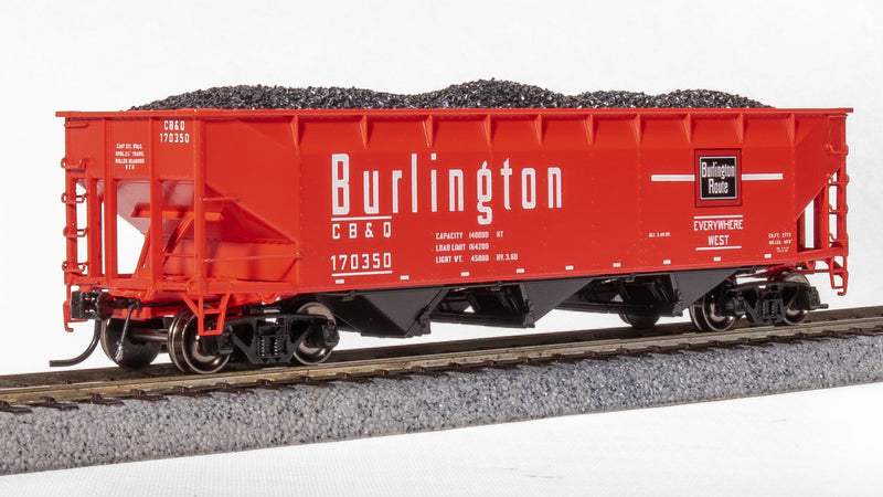 Load image into Gallery viewer, Broadway Limited HO Scale CBQ AAR 70-Ton Triple Hopper #170350 - 7380
