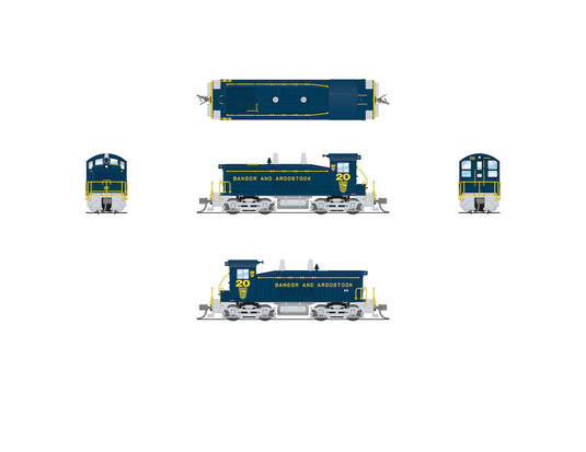 Broadway Limited N BAR EMD NW2 Diesel Locomotive Blue Yellow Diesel 21 - 7485