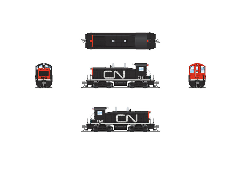 Load image into Gallery viewer, Broadway Limited N Scale Canadian National EMD NW2 Diesel Locomotive #7941 - 7488
