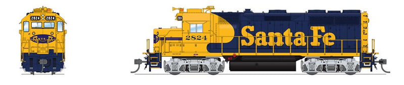 Load image into Gallery viewer, Broadway Limited HO Scale ATSF EMD GP35 Blue Warbonnet Diesel #2824 - 8220
