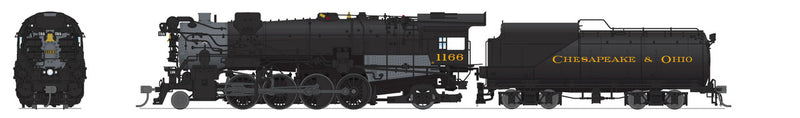 Load image into Gallery viewer, Broadway Limited HO Chesapeake &amp; Ohio K-2 Mikado 12-VC Tender Steam #1182 - 7597
