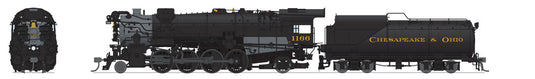 Broadway Limited HO Chesapeake & Ohio K-2 Mikado 12-VC Tender Steam 