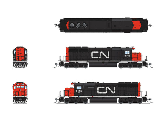 Broadway Limited HO Scale Canadian National EMD SD40 Noodle Sound DCC