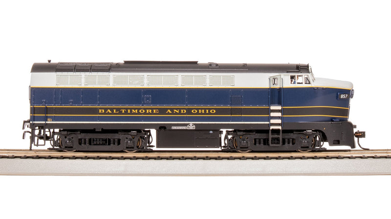 Load image into Gallery viewer, Broadway Limited HO Baltimore &amp; Ohio RF-16 Sharknose Diesel 857 (DCC/Sound) - 7695
