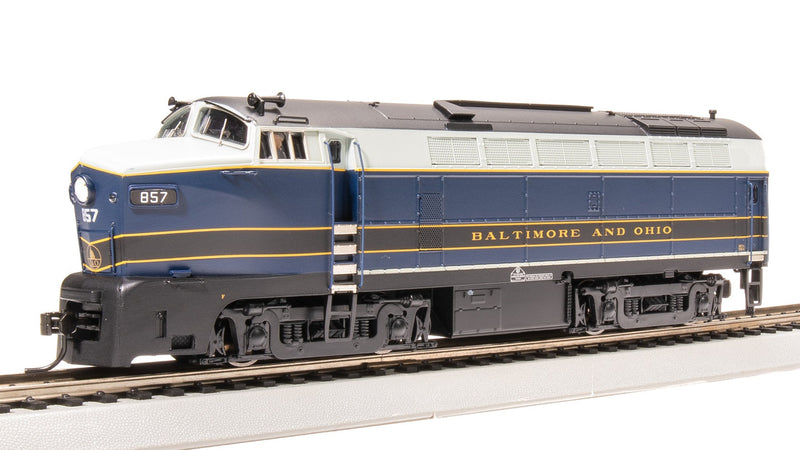 Load image into Gallery viewer, Broadway Limited HO Baltimore &amp; Ohio RF-16 Sharknose Diesel 857 (DCC/Sound) - 7695
