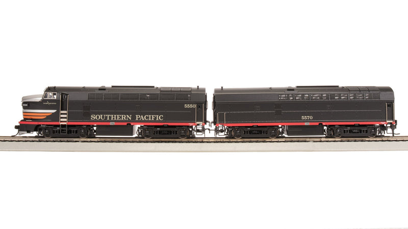 Load image into Gallery viewer, Broadway Limited HO Southern Pacific RF-16 Sharknose A/B 5550/5570 DCC/Snd - 7708
