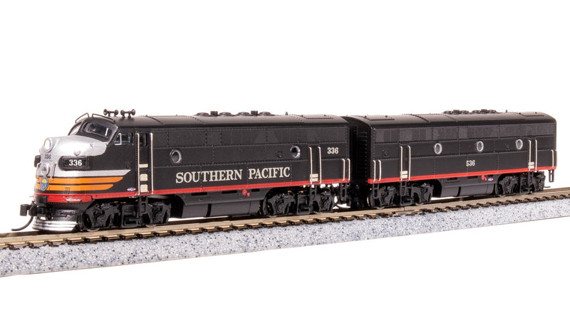 Load image into Gallery viewer, Broadway Limited N Scale SP EMD F3 AB Black Widow Unit-A Diesel #336/536 - 7726
