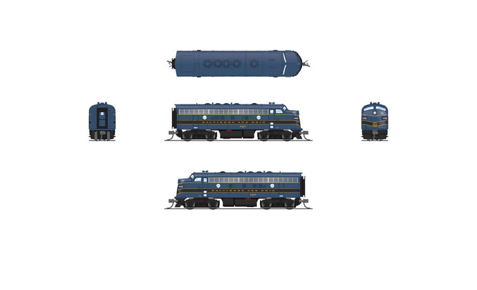 Broadway Limited 9074 N Scale Baltimore & Ohio EMD F7A 4500 DC Stealth - Imports