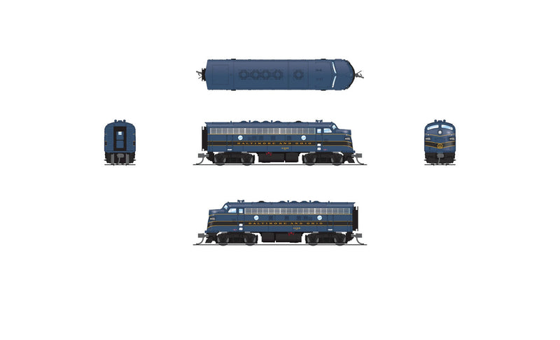 Load image into Gallery viewer, Broadway Limited 9074 N Scale Baltimore &amp; Ohio EMD F7A 4500 DC Stealth - Imports
