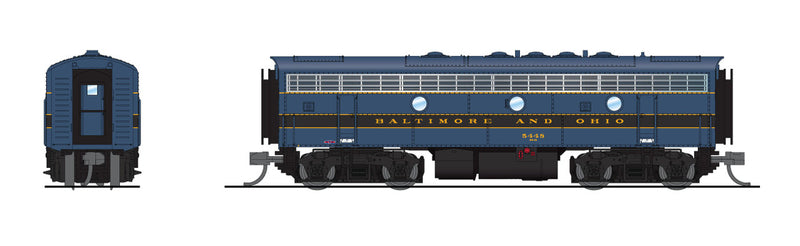 Load image into Gallery viewer, Broadway Limited 9075 N Scale Baltimore &amp; Ohio EMD F7B 5456 DC Stealth - Imports
