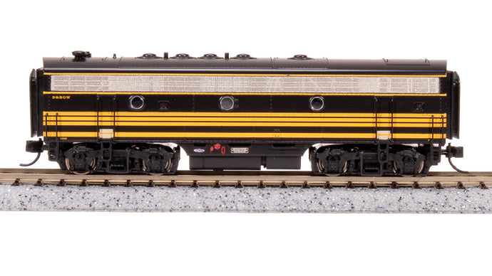 Broadway Limited N Scale DRGW EMD F7 AB Black Diesel Locomotive 