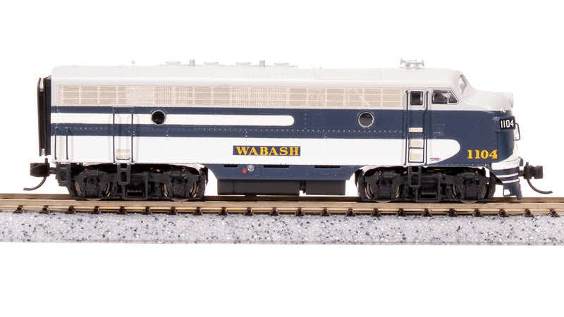 Load image into Gallery viewer, Broadway Limited N WAB EMD F7 AB As-Delivered Diesel Locomotive #1104/1104B - 7763
