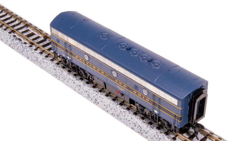 Load image into Gallery viewer, Broadway Limited N B&amp;O EMD F7B Blue, Black, Gold Diesel Locomotive #5456 - 7767
