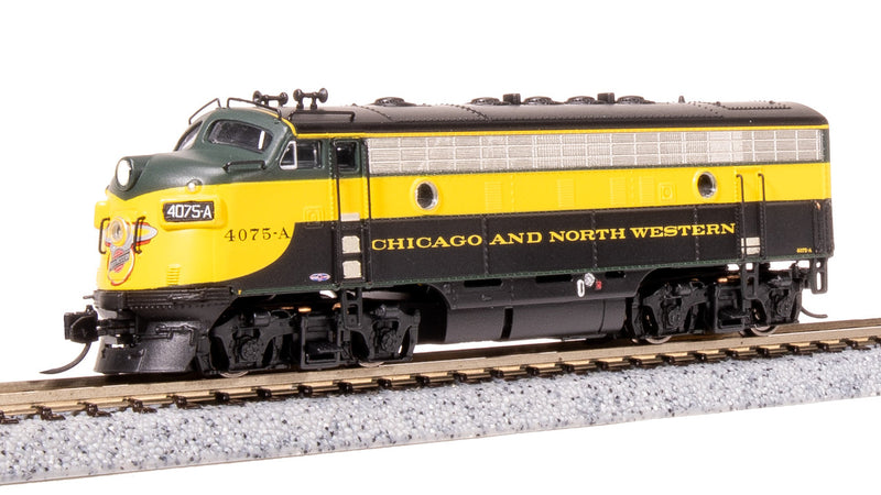 Load image into Gallery viewer, Broadway Limited N Scale CNW EMD F7A As-Delivered Diesel Locomotive #4075C - 7768
