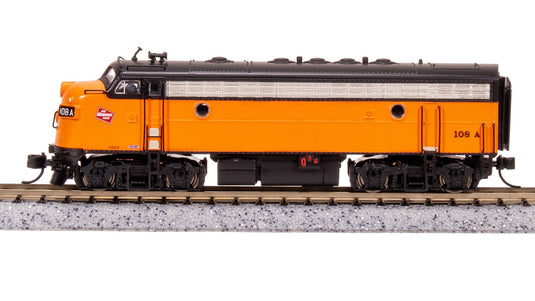 Broadway Limited N Scale MILW EMD F7A Orange & Black Diesel Locomotive 113A - 7772