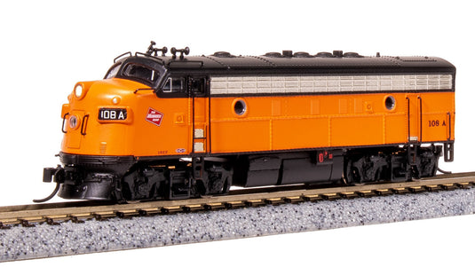 Broadway Limited N Scale MILW EMD F7A Orange & Black Diesel Locomotive 113A - 7772