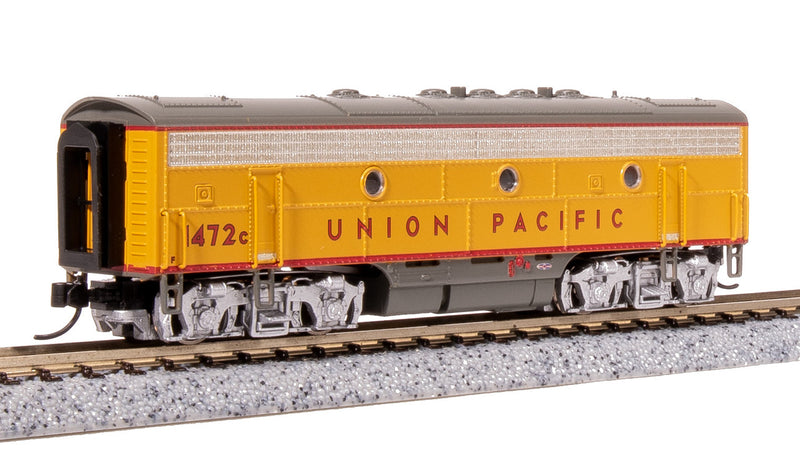 Load image into Gallery viewer, Broadway Limited N Scale UP EMD F7B Yellow &amp; Gray Diesel Locomotive #1468B - 7784
