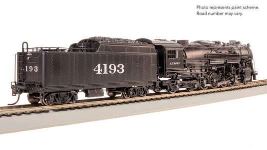 Broadway Limited HO Scale ATSF 2-8-4 Berkshire, T1A 4196 (DC) Stealth - 7848