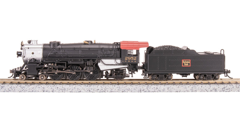 Load image into Gallery viewer, Broadway Limited N Scale CBQ Heavy Pacific 4-6-2 Steam Locomotive #2952 - 7985
