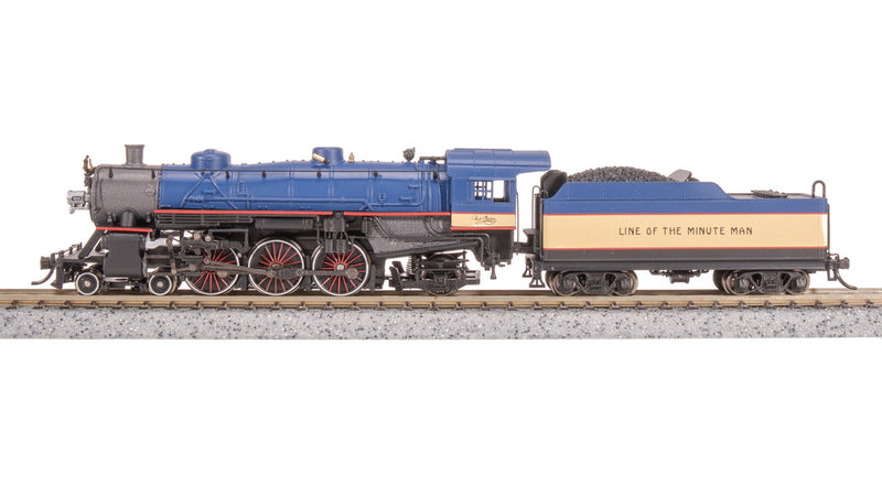 Load image into Gallery viewer, Broadway Limited N B&amp;M Light Pacific 4-6-2 Minuteman Scheme Steam #3688 - 8000
