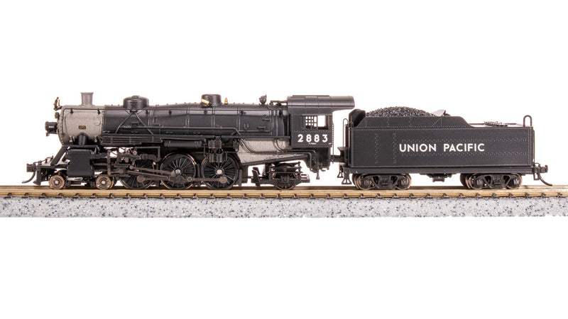 Load image into Gallery viewer, Broadway Limited N Union Pacific Light Pacific 4-6-2 Black w/ Aluminum 2883 - 8012
