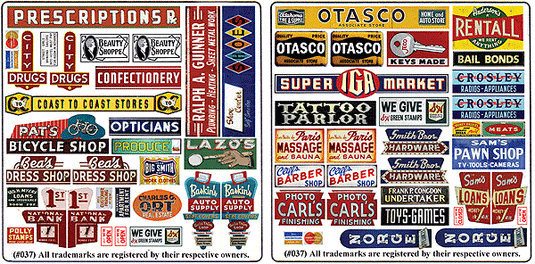 Blair Line 37 Printed Storefront & Advertising Signs Storefront Signs #4 N Scale