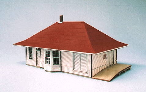 Blair Line 188 Leeton Depot (Laser-Cut Wood Kit) Main Building: 3-5/16 x 5-1/2