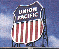 Blair Line 1509 Laser-Cut Wood Billboards - Small for Z N & HO Union Pacific (Shield Herald) - 1-1/2