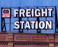 Blair Line 1503 Laser-Cut Wood Billboards - Small for Z N & HO Freight Station w/30 Railroad Heralds 2-1/2