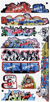 Blair Line 1263 Mega Set Modern Tagger Graffiti Decals #14 pkg(10) N Scale