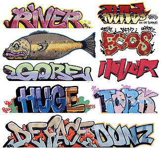 Blair Line 2256 Graffiti Decals Mega Set Set #7 pkg(9) HO Scale