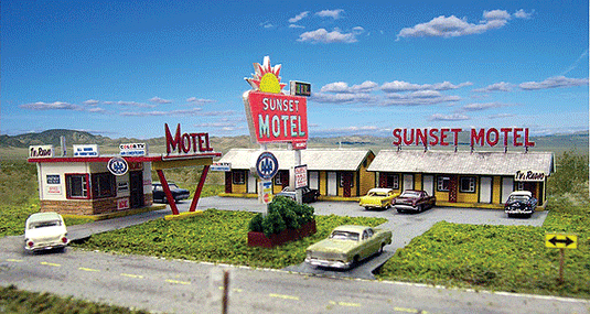 Blair Line 2001 Sunset Motel Kit - Office: 5 x 3-5/16