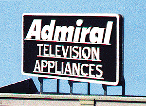 Blair Line 2506 Laser-Cut Wood Billboard Kits - Large for HO S & O Admiral Television Appliances 3-1/2 x 2