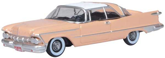 Oxford HO Scale Imperial Crown Coupe 1959 Persian Pink / White