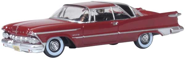 Oxford HO Scale Imperial Crown Coupe 1959 Radiant Red / Black