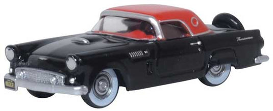 Oxford HO Scale Ford Thunderbird 1956 Raven Black / Fiesta Red