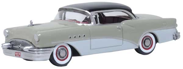 Oxford HO Scale Buick Century 1955 Carlsbad Black / Windsor Grey / Dover White