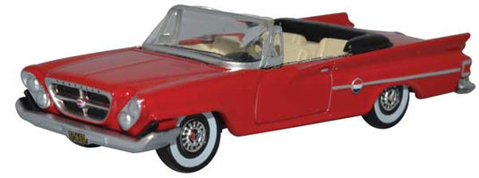 Oxford HO Scale Chrysler 300 Convertible 1961 Mardi Gras Red (Open)